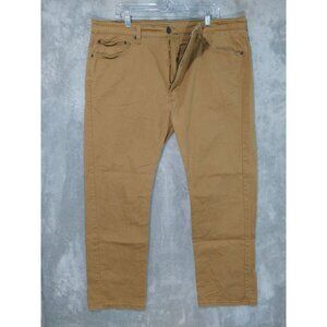 Levis 505 Jeans Mens 40x30 Beige Denim Straight Leg Cotton White Tab Regular Fit